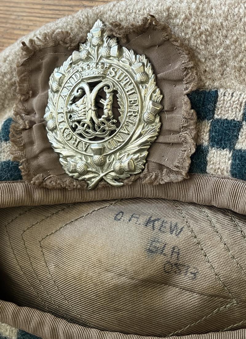 WW2 - ARGYLL & SUTHERLAND HLDRS. - OFFICERS BALMORAL BONNET