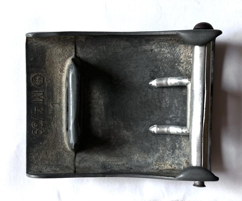 WW2 - GERMAN - H.J. (Hitlerjugend ) BELT & BUCKLE SET WITH RARE ZINC INJECTION MOULDED BUCKLE - ASSMANN - RZM M4/39