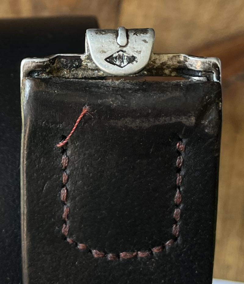 WW2 - GERMAN - H.J. (Hitlerjugend ) BELT & BUCKLE SET WITH RARE ZINC INJECTION MOULDED BUCKLE - ASSMANN - RZM M4/39
