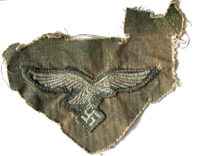 WW2 GERMAN FALLSCHIRMJAGER BREAST EAGLE CAMO SMOCK CUT OFF