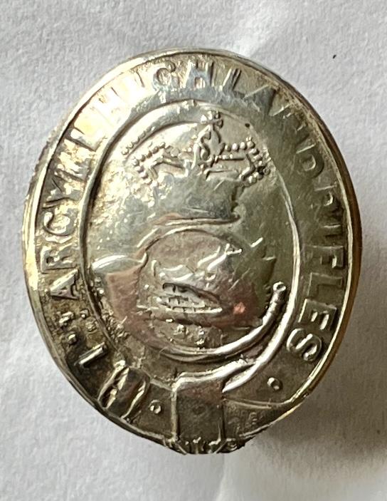 1ST ARGYLL HIGHLANDERS OFFICERS SILVER SPORRAN BADGE