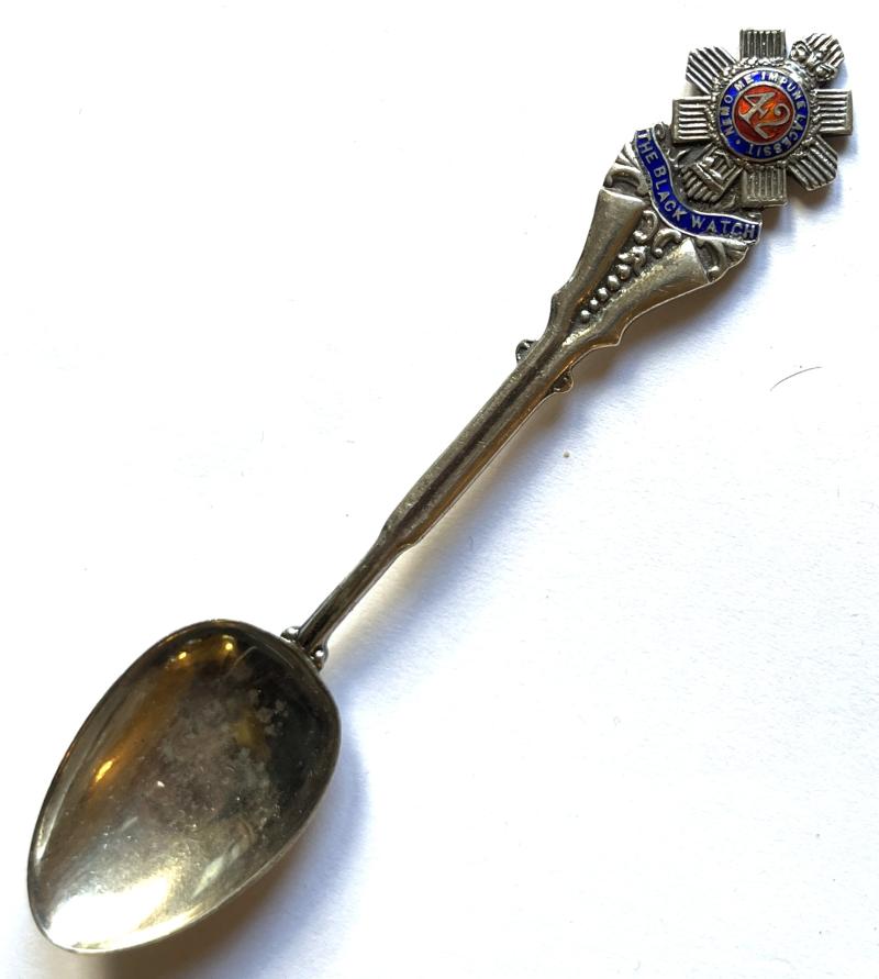 BLACK WATCH ( 42ND ) BIRMINGHAM SILVER H / M SHOOTING PRIZE SPOON ( A & S.H. )